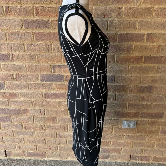 Luly K New York City  women's dress size medium Geometric Black and White Dress - Picture 3 of 5